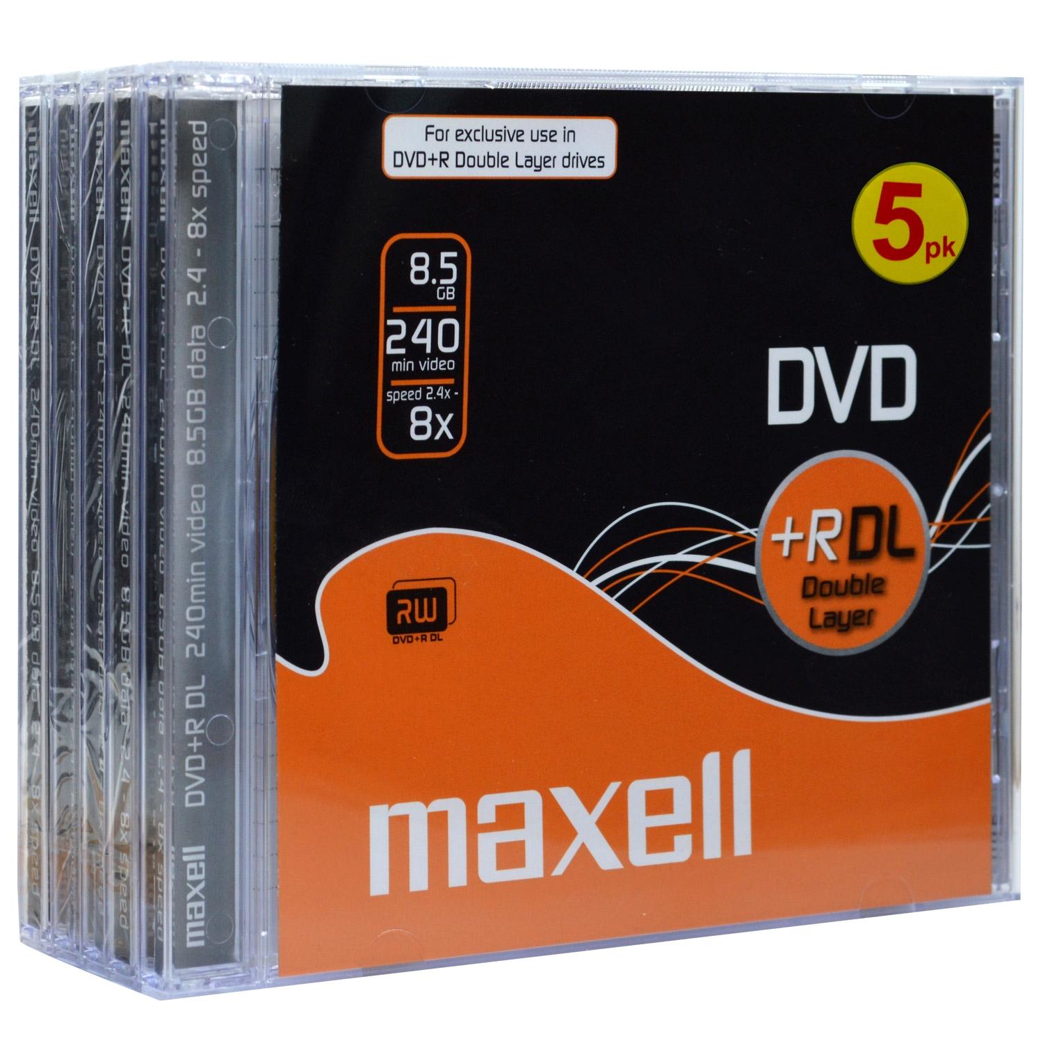 Maxell DVD+R 8.5GB DoubleLayer 5-pack