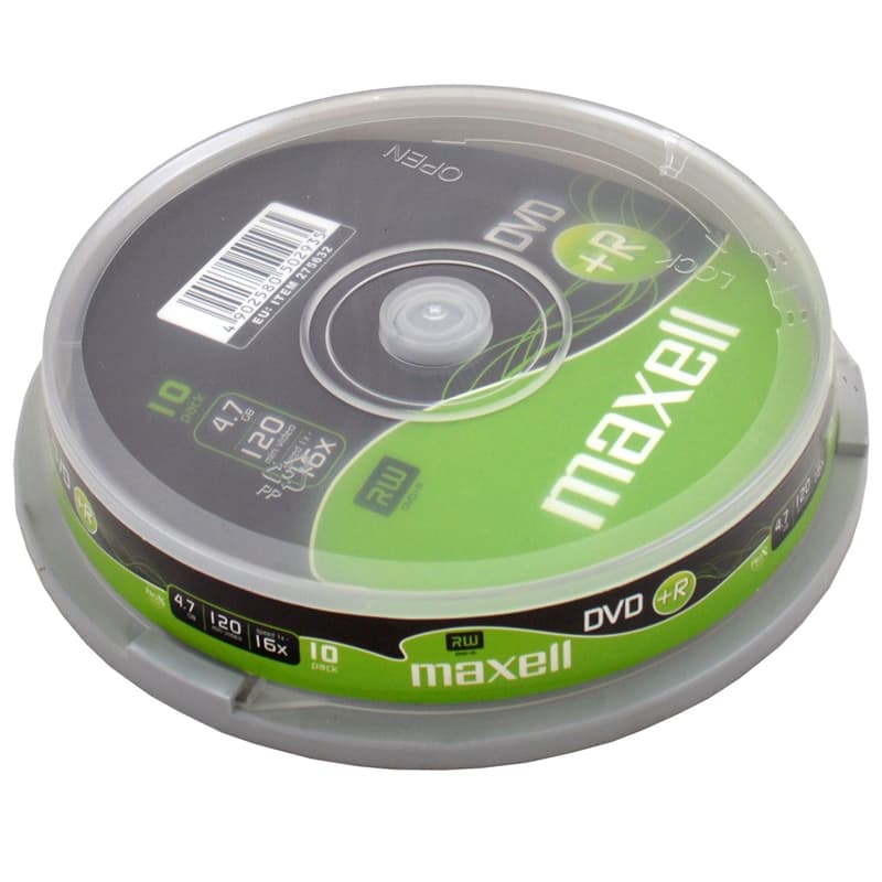 Maxell DVD+R 4.7GB 10-pack cakebox