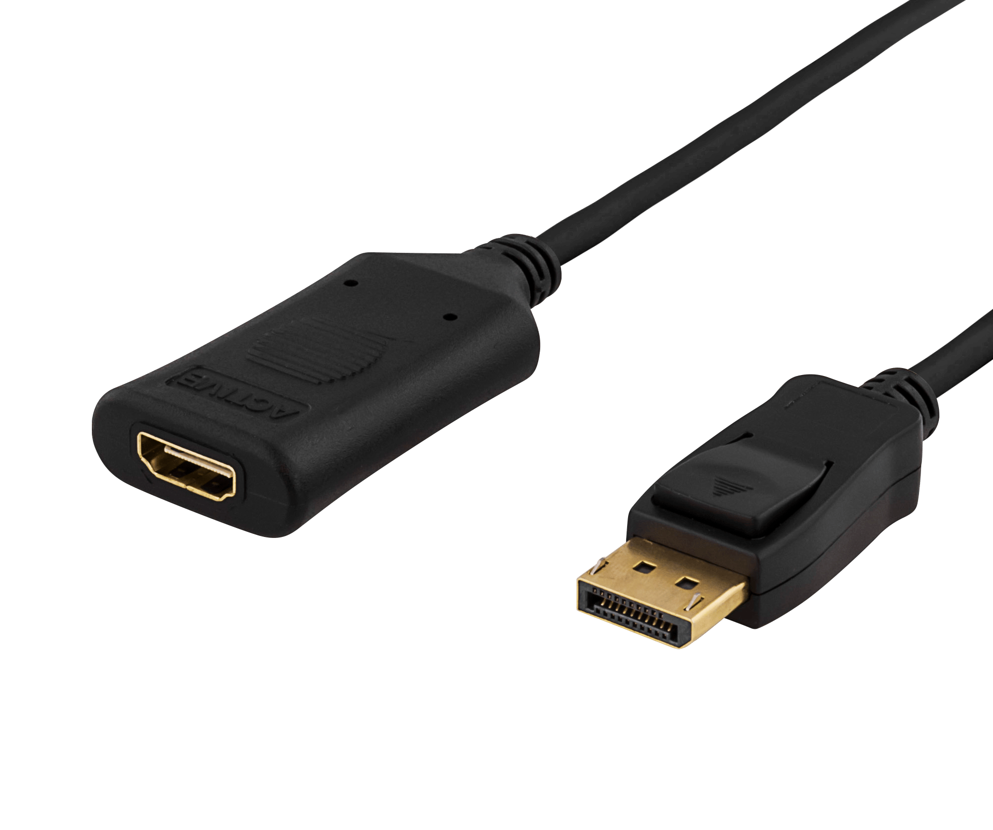 DELTACO DisplayPort - HDMI cable, 4096x2160 at 60Hz, 1m, black