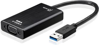 j5 create, USB 3.0 til VGA-adapter, fungerer som et ekstra grafikkort,