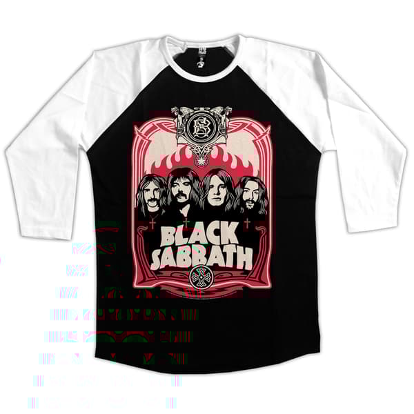 BLACK SABBATH - BASEBALL, RED FLAMES S