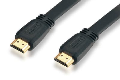 HDMI kabel 0,5m, platt / flat, guldpläterad, 1.4 FRI FRAKT!