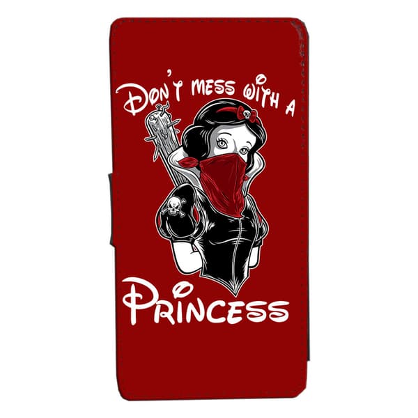 iPhone X Don't mess with Princess Snow fodral skal plånbok