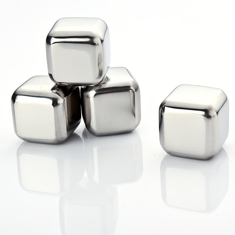 Isbitar i rostfritt stål, 4-pack