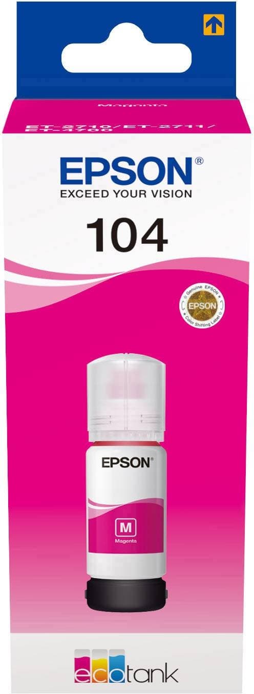 Epson C13T00P340 104 Eco Tank Magenta ink bottle