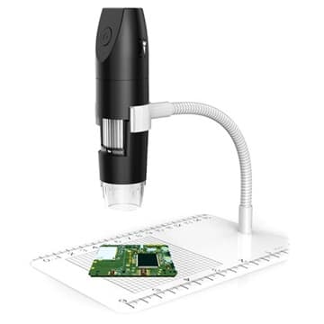 50X-1000X WiFi Digitalt Mikroskop med Stativ - Sort