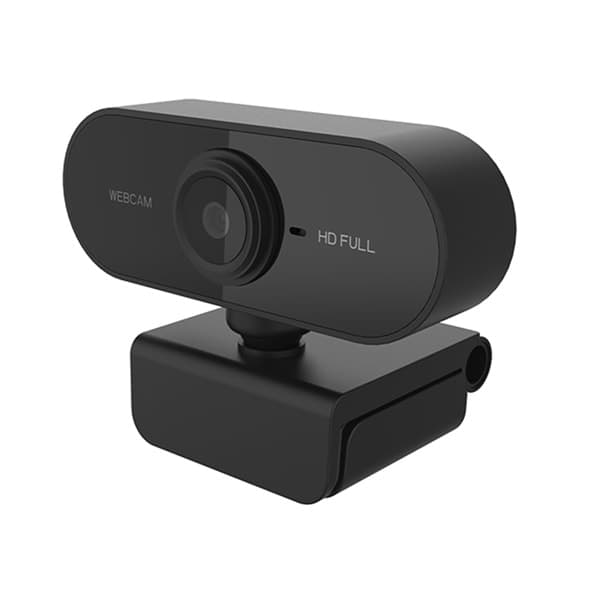 1080P Full HD-webcam with Microphone. Musta.