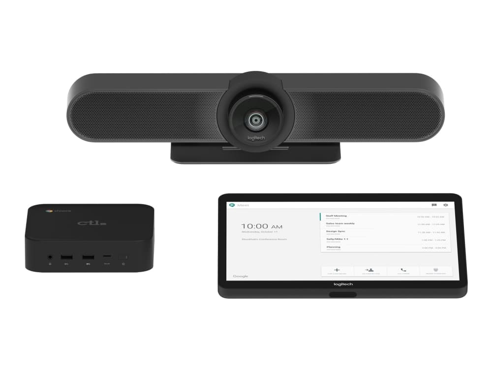 Logitech Tap for Google Hangouts Meet Small Rooms - Videokonferansesett - med Chromebox (i7, 32GB RAM, 128GB SSD)