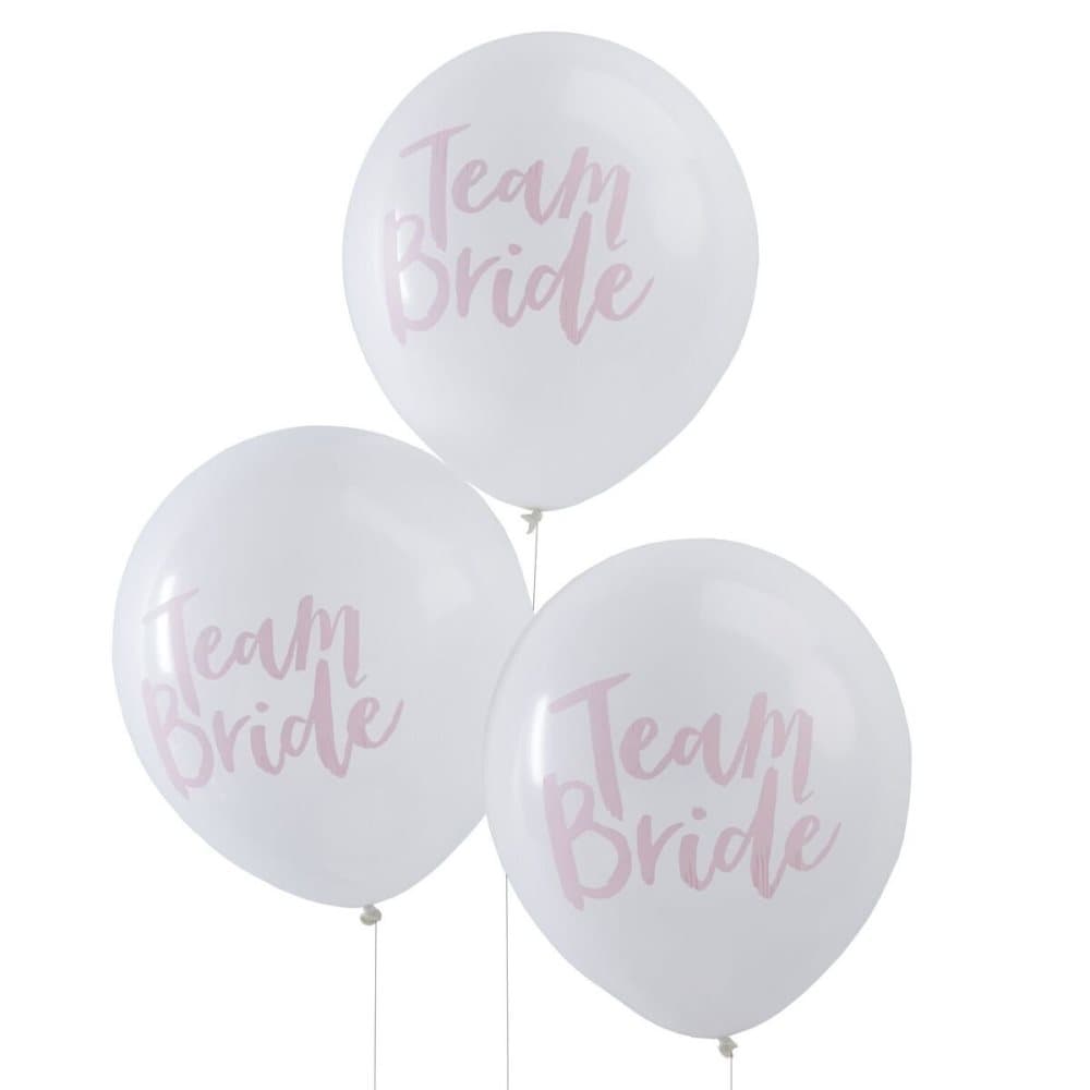 Möhippa Ballonger Rosa Vita - Team Bride 10-Pack