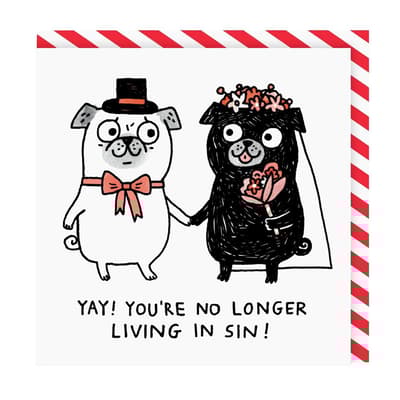 Ohh Deer No Longer Living In Sin Square Greeting Card