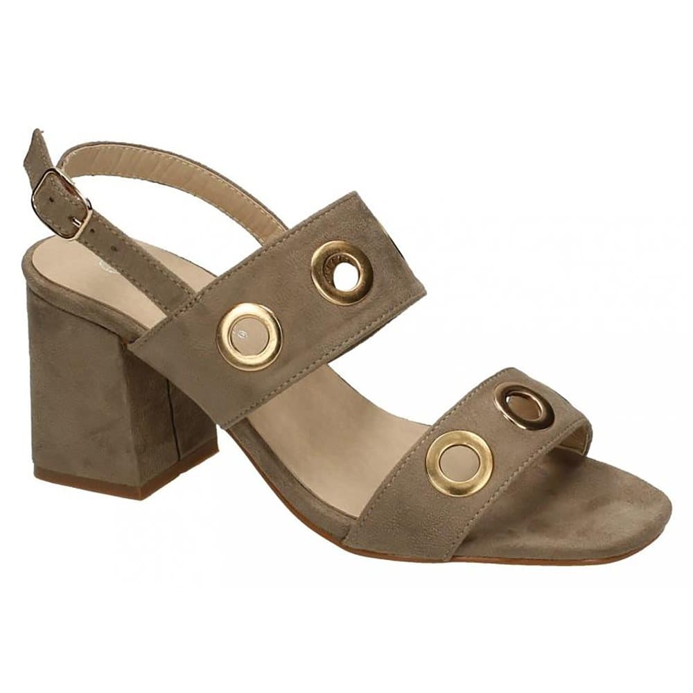 Anne Michelle Kvinnor / Dam Mid Heel Eyelets 2 Strap Shoes