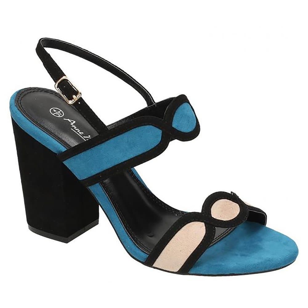Anne Michelle Womens/Ladies Oval Trim Chunky High Heels