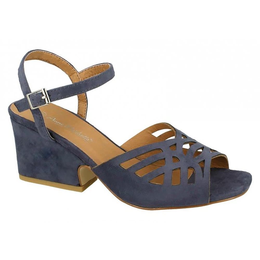 Anne Michelle Kvinnor / Damer Chunky Heel Cut Out Vamp Shoes