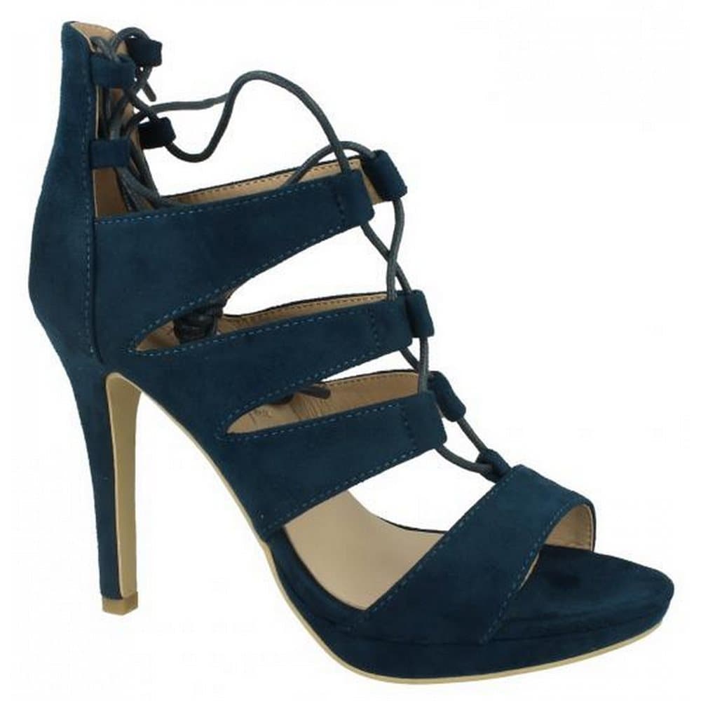 Anne Michelle Womens/Ladies Stiletto High Heel Peep Toe Lace Up Shoes