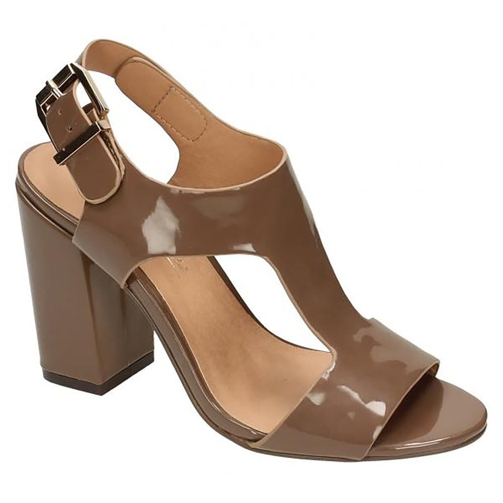 Anne Michelle Dam / Dam Patent Spänne Sling Strap Chunky High Heels
