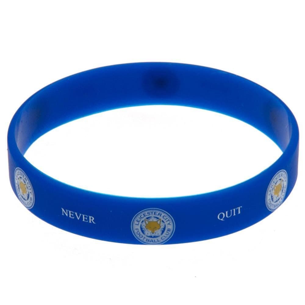 Leicester City FC Official Foxes Never Quit Silicone Wristband