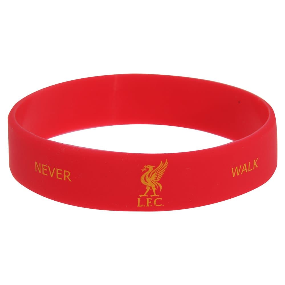 Liverpool FC Official Single Rubber Football Crest Wristband