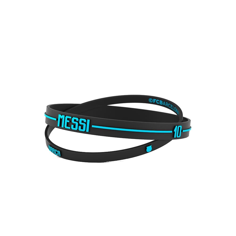 FC Barcelona Unisex Messi Wristbands (Pack of 2)