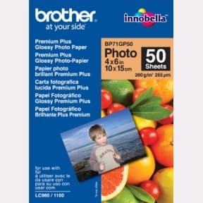 Brother 10x15cm Glossy Inkjet Photopapir 260g (50)