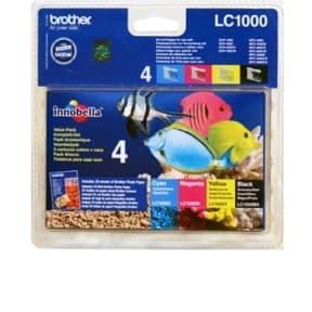 Brother LC1000 Värdepaket: Cyan/magenta/gul/svart