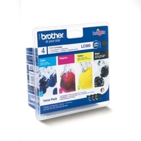 Brother LC980 (Svart/Cyan/Magenta/Gul)