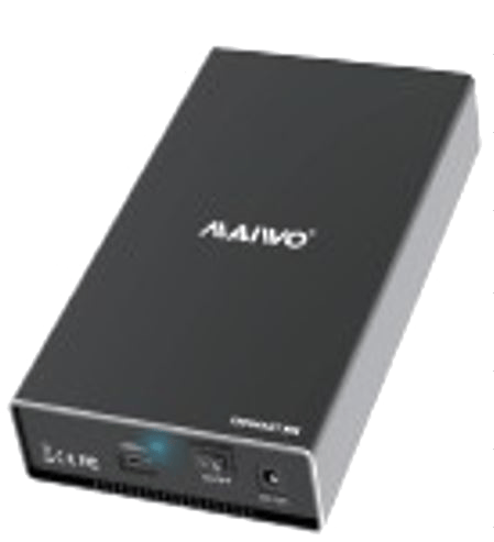 USB 3.1 external HDD enclosure, sliding cover, 3,5" HDD, black