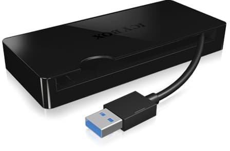 ICY BOX IB-DK401 - Multifunktionelt USB 3.0 adapter, HDMI/VGA, RJ45, s