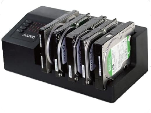 External HDD dock, USB-B, 5x 3,5" or 2,5", USB 3.1 Gen1, 5 Gbps, black