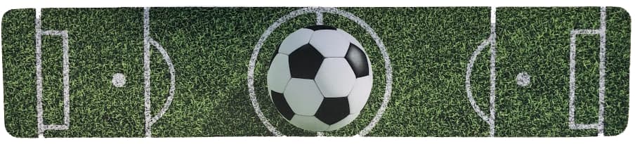 Ergonomic keyboard rest with football theme, soft polyester, SBR, gree