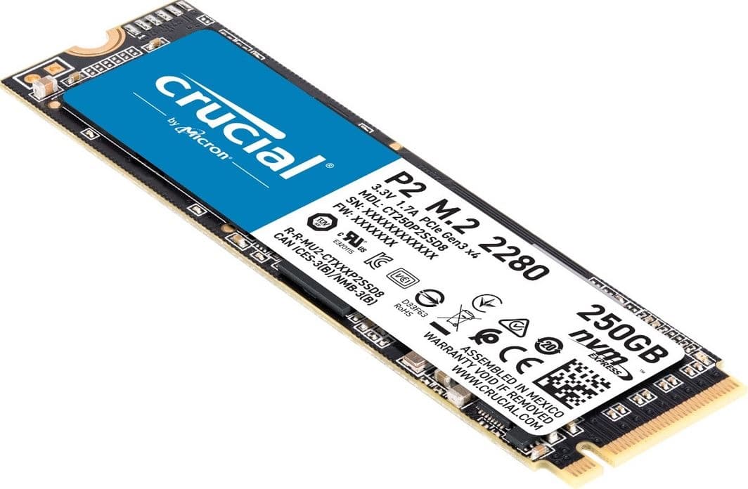 Crucial P2 250GB SSD M.2 NVMe