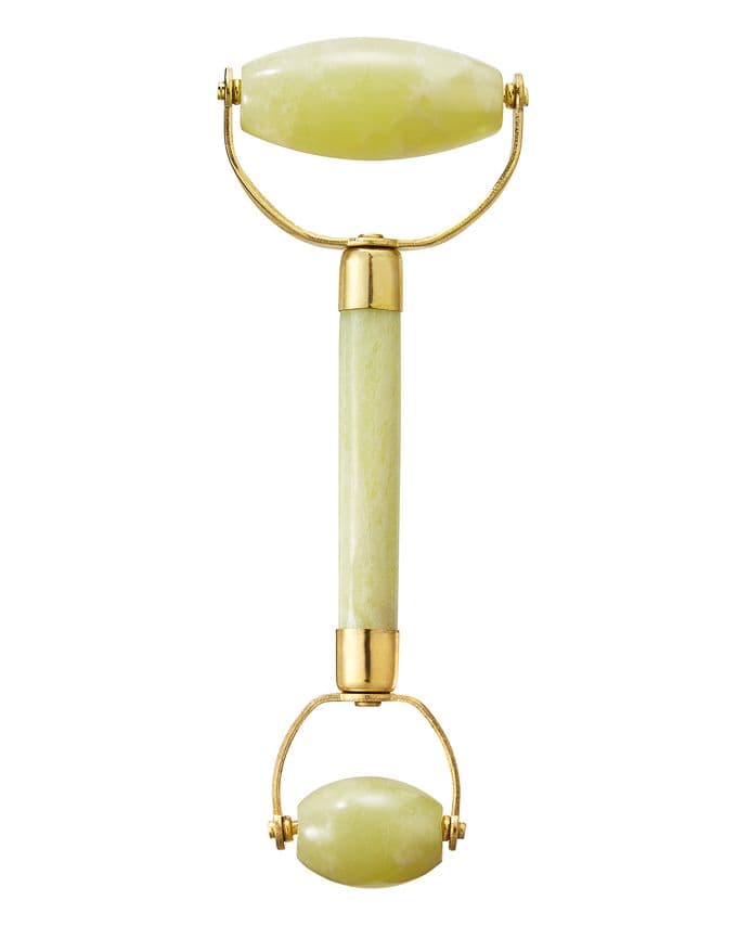 Double Headed Jade Roller - Natural Chemical Free Crystal i en silkeforet kasse