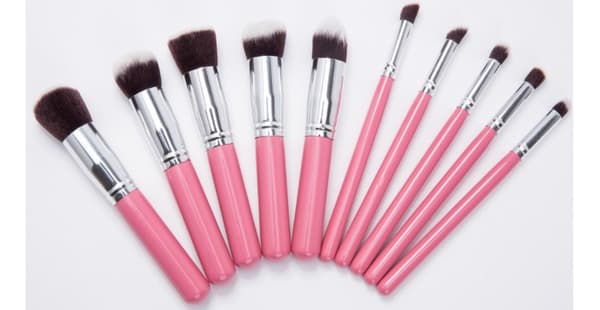 KABUKI 10-delars Borstset ROSA