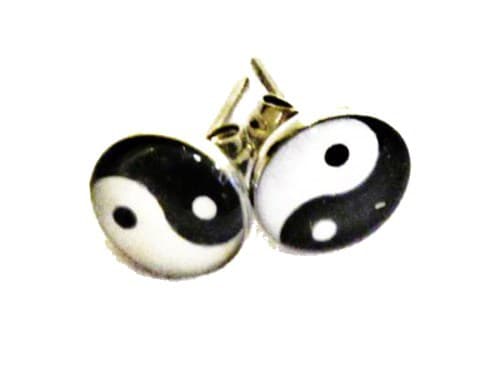 Knappörhänge - Yin Yang