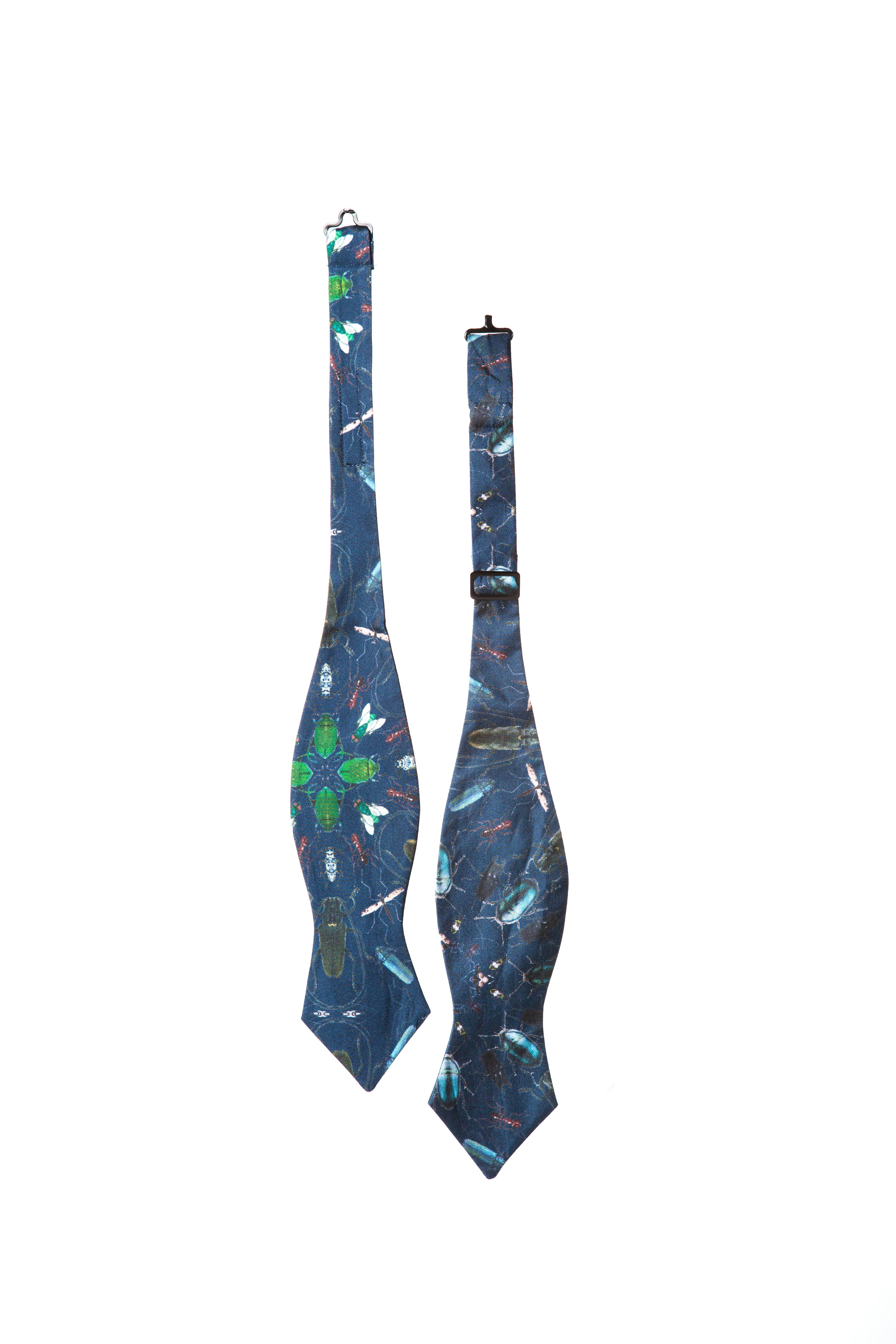 BOW TIE BUG MOROCCO NAVY BLUE SELF-TIED