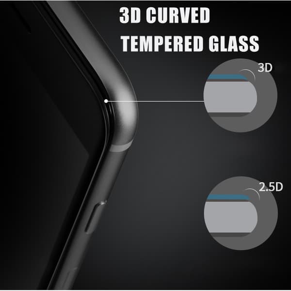 3-PACK iPhone 7 3D-Skydd CLEAR