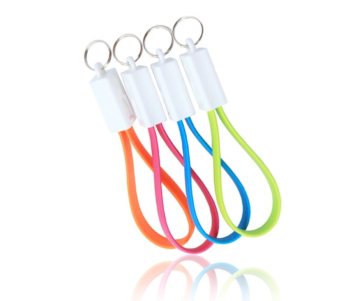 Praktisk Micro-USB Laddsladd/Datasync som Nyckelring från SYNTEX Vit