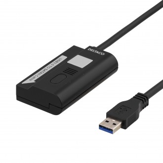 DELTACO USB 3.0 till SATA, 2,53,5, adapterkabel med USB C til USB 3.0 kvinnelig adapterkabel