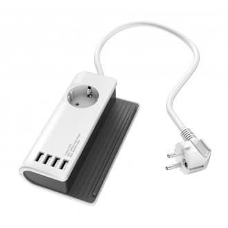 HAMA Latausasema 4 x USB 4800 mA, Grey
