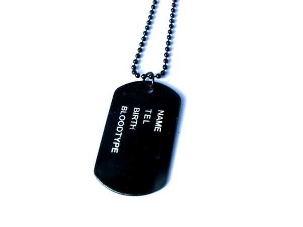 Dog Tag halsband svart