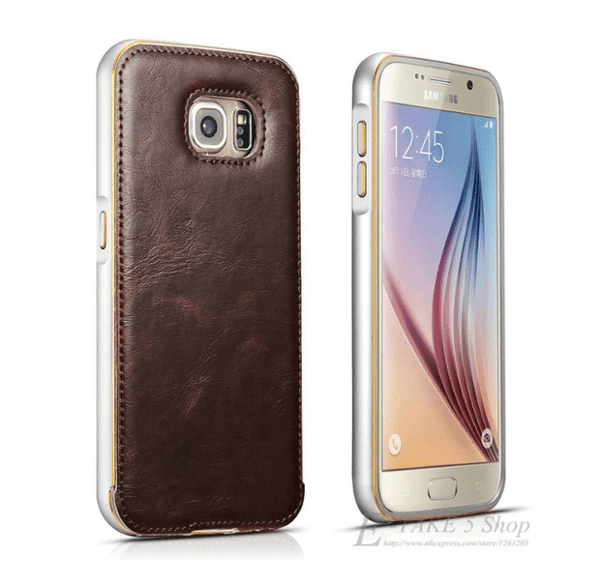S6 Edge Läderskal RÖD/ROSA