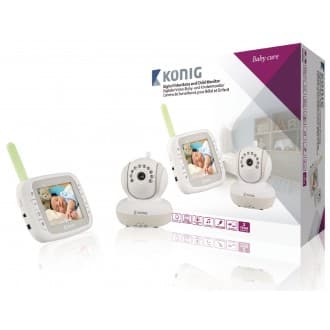 König Digital videobaby- och barnmonitor med 3,5-tums LCD-skärm 2,4 GHz