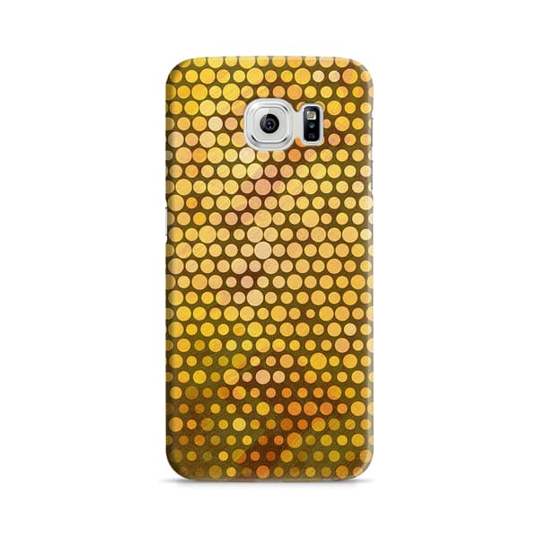 Skal till Samsung Galaxy S6 - Prickig - Orange