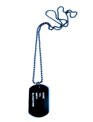 Dog Tag halsband svart