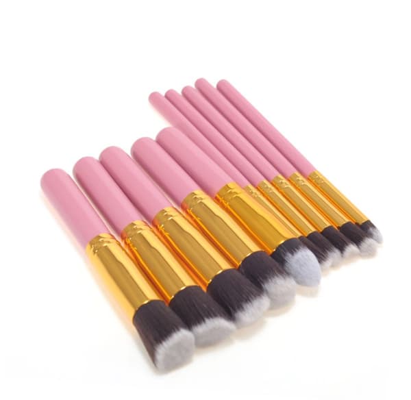 Borstset 10st  -ROSA/SILVER-