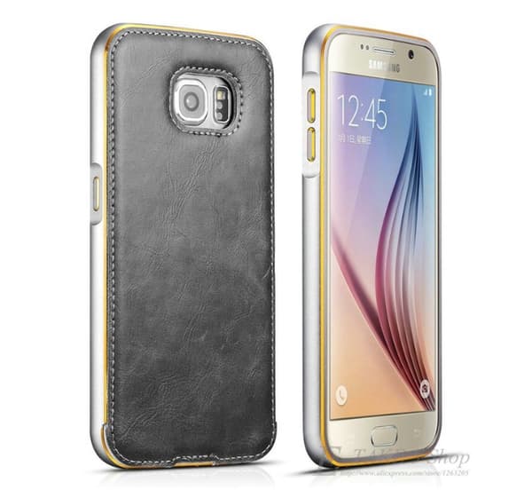 S6 Edge Läderskal RÖD/ROSA