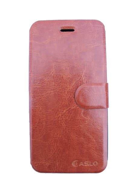 skal / fodral för iphone 6 med kreditkortsfack - brun PU läder