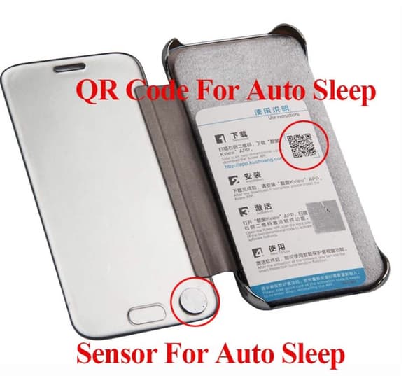 Samsung S6 Edge - LEMANS SmartTouch Fodral ORIGINAL (Auto-sleep)