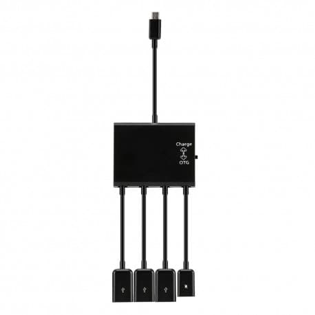 Micro USB OTG Laddnings Hub 4i1
