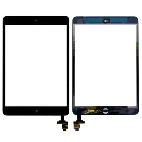 iPad Mini Glasskärm/Touch screen/Display (SVART) inkl. homeknapp