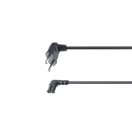 HAMA Virtajohto Kulmikas 3 m Black